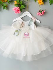 Váy công chúa 2 tầng, thêu hoa xinh, cho bé từ 7kg tới 35kg