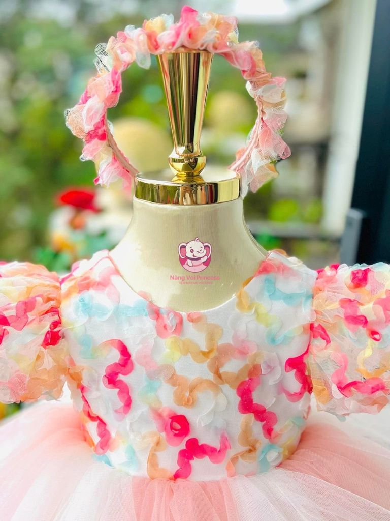 Váy công chúa cẩm tú cầu cho bé từ 7kg tới 45kg