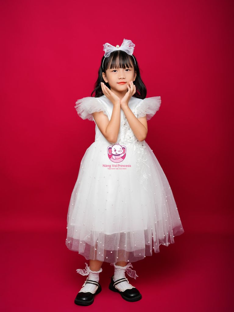 Váy công chúa cánh tiên, đính đá cho bé từ 7kg tới 35kg