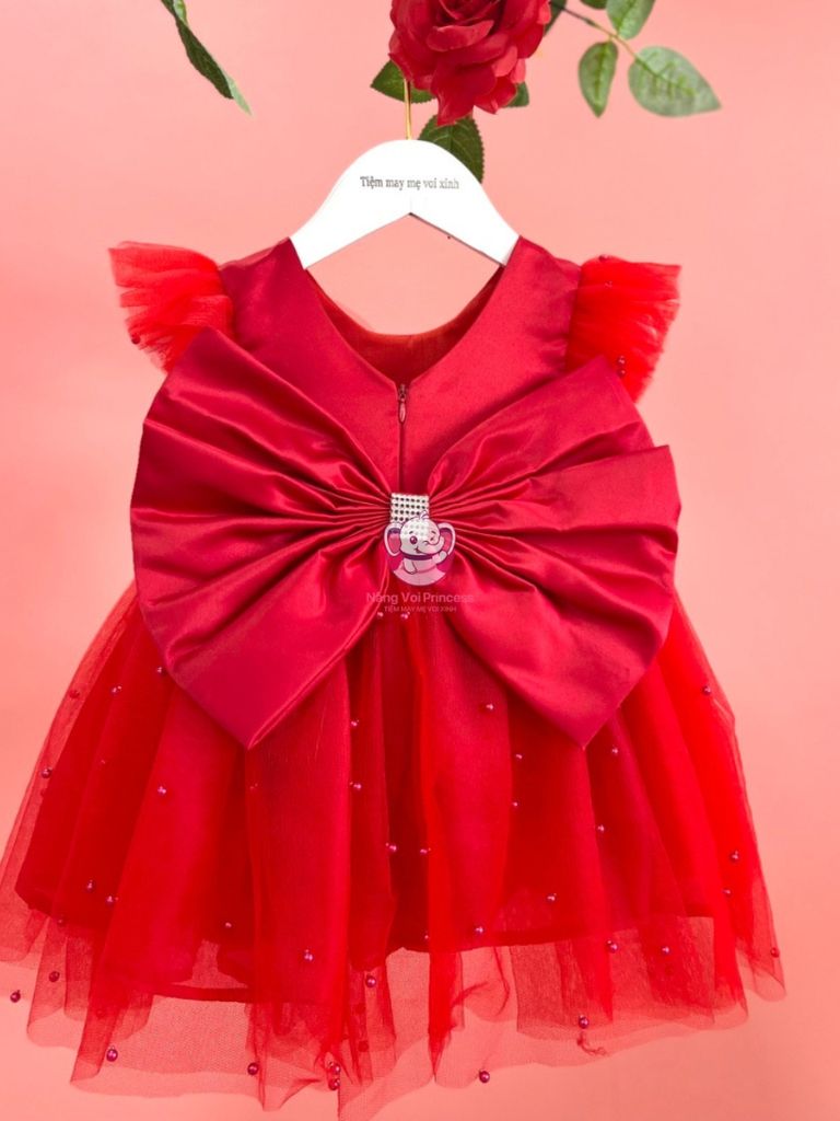 Váy công chúa cánh tiên, đính đá cho bé từ 7kg tới 35kg