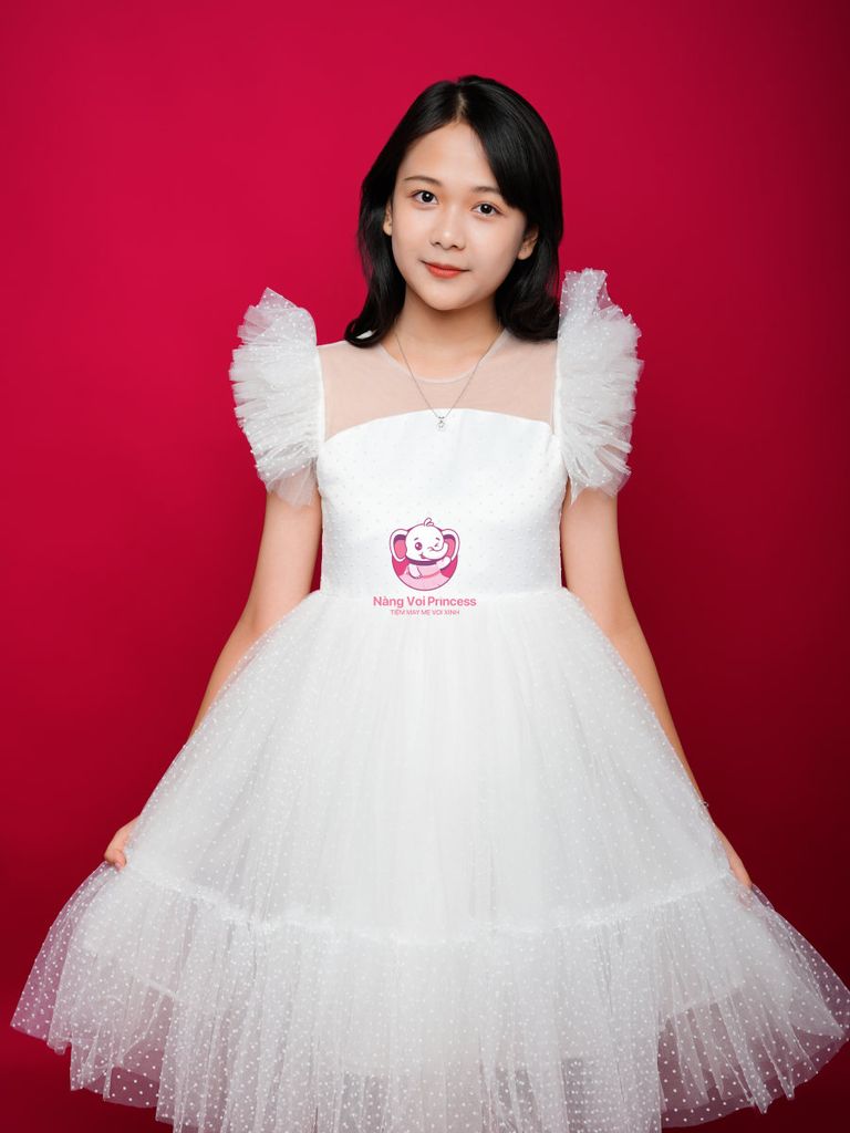 Váy công chúa chấm bi Hàn Quốc, bồng bềnh cho bé từ 7kg tới 35kg