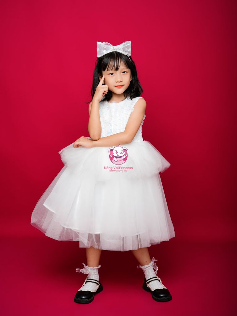 Váy công chúa kim sa 2 tầng, cho bé từ 7kg tới 35kg