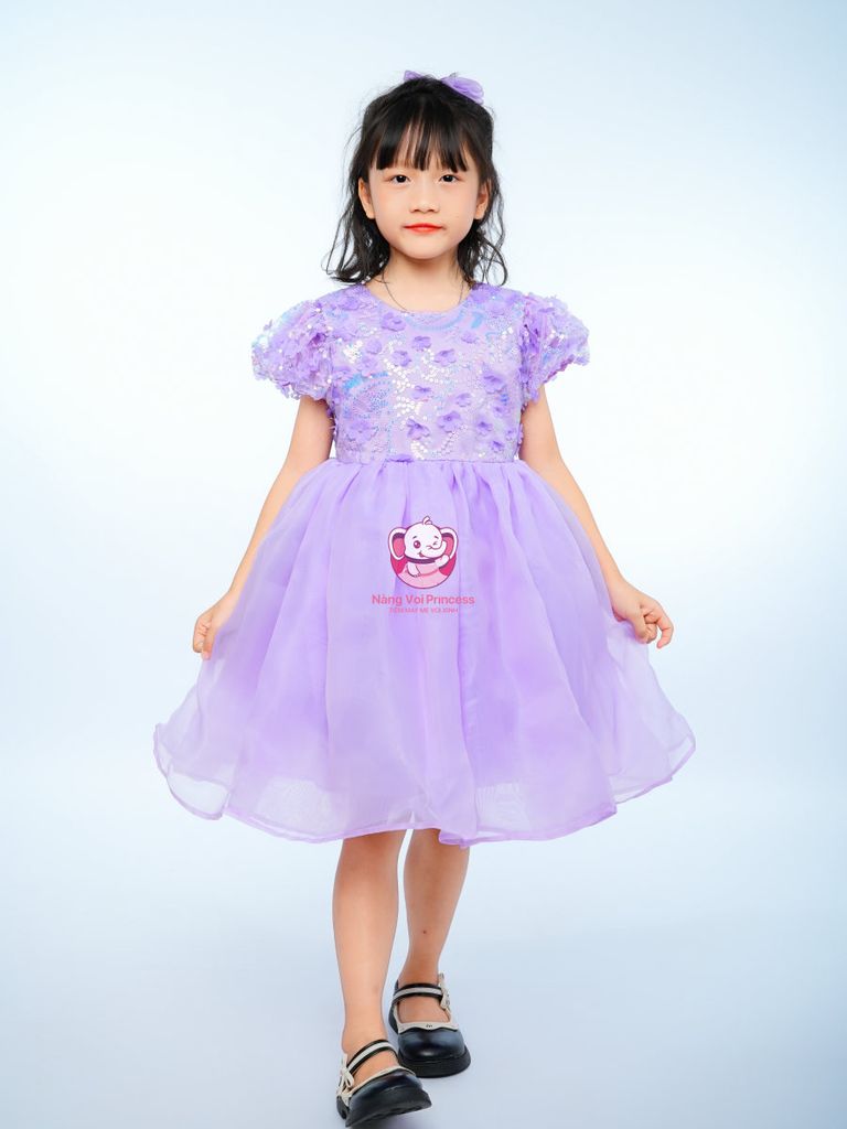 Váy công chúa kim sa tay bồng, cho bé từ 7kg tới 35kg