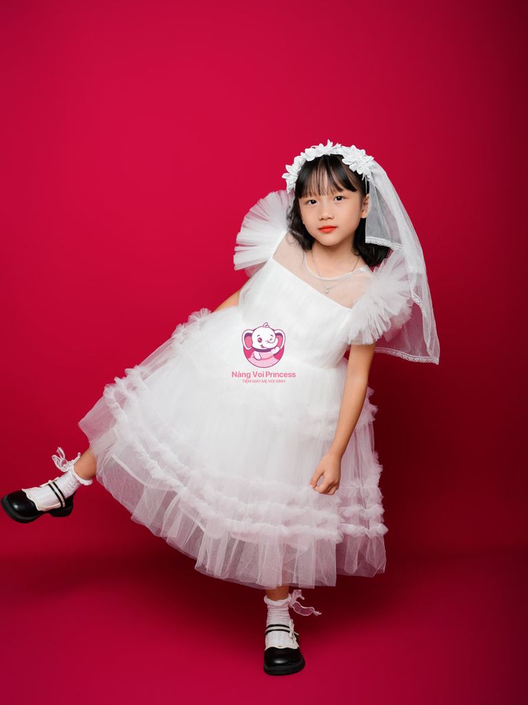 Váy công chúa nhún, siêu bồng bềnh mềm mại cho bé từ 7kg tới 45kg