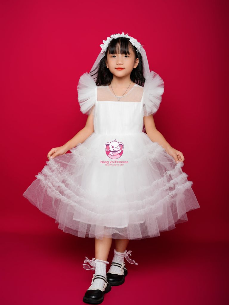 Váy công chúa nhún, siêu bồng bềnh mềm mại cho bé từ 7kg tới 45kg