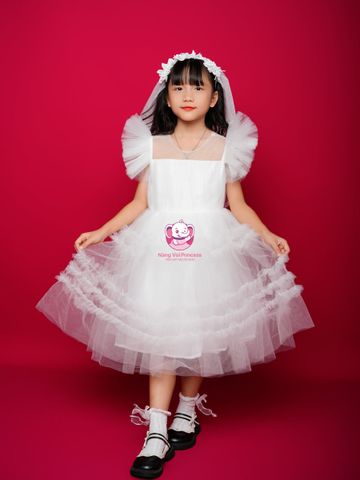Váy công chúa nhún, siêu bồng bềnh mềm mại cho bé từ 7kg tới 45kg