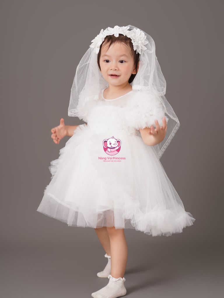 Váy công chúa thiên nga, siêu dễ thương, bồng bềnh cho bé từ 7kg tới 35kg
