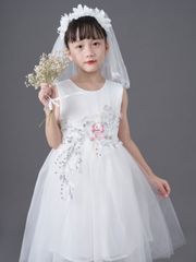 Váy công chúa đính hoa, sát nách, mát mẻ cho bé từ 7kg tới 35kg