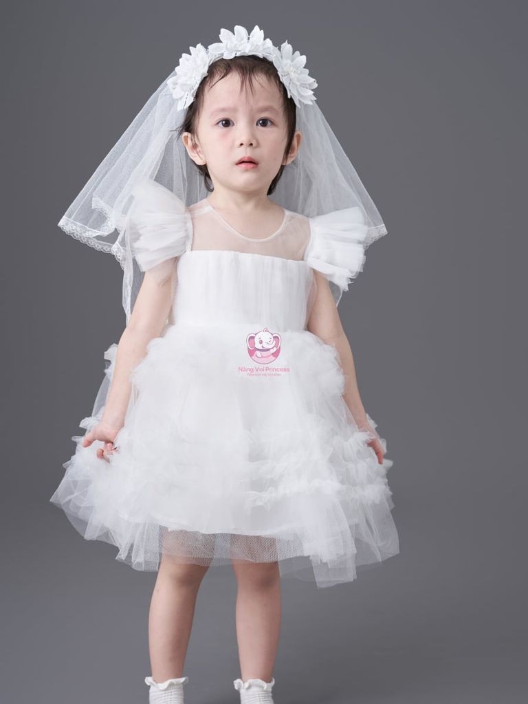 Váy công chúa nhún, siêu bồng bềnh mềm mại cho bé từ 7kg tới 45kg