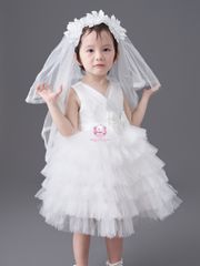 Váy công chúa xếp tầng, sát nách mát mẻ cho bé từ 7kg tới 45kg