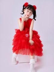 Váy công chúa xếp tầng, sát nách mát mẻ cho bé từ 7kg tới 45kg