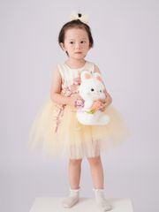 Váy công chúa đính hoa, sát nách, mát mẻ cho bé từ 7kg tới 35kg