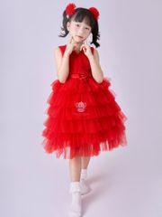 Váy công chúa xếp tầng, sát nách mát mẻ cho bé từ 7kg tới 45kg