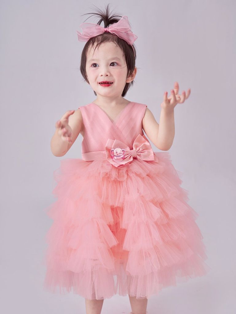 Váy công chúa xếp tầng, sát nách mát mẻ cho bé từ 7kg tới 45kg