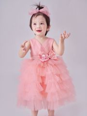 Váy công chúa xếp tầng, sát nách mát mẻ cho bé từ 7kg tới 45kg