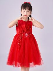 Váy công chúa đính hoa, sát nách, mát mẻ cho bé từ 7kg tới 35kg