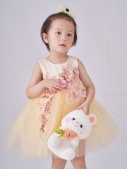 Váy công chúa đính hoa, sát nách, mát mẻ cho bé từ 7kg tới 35kg