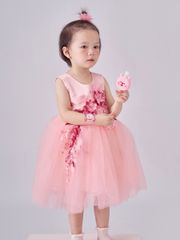 Váy công chúa đính hoa, sát nách, mát mẻ cho bé từ 7kg tới 35kg