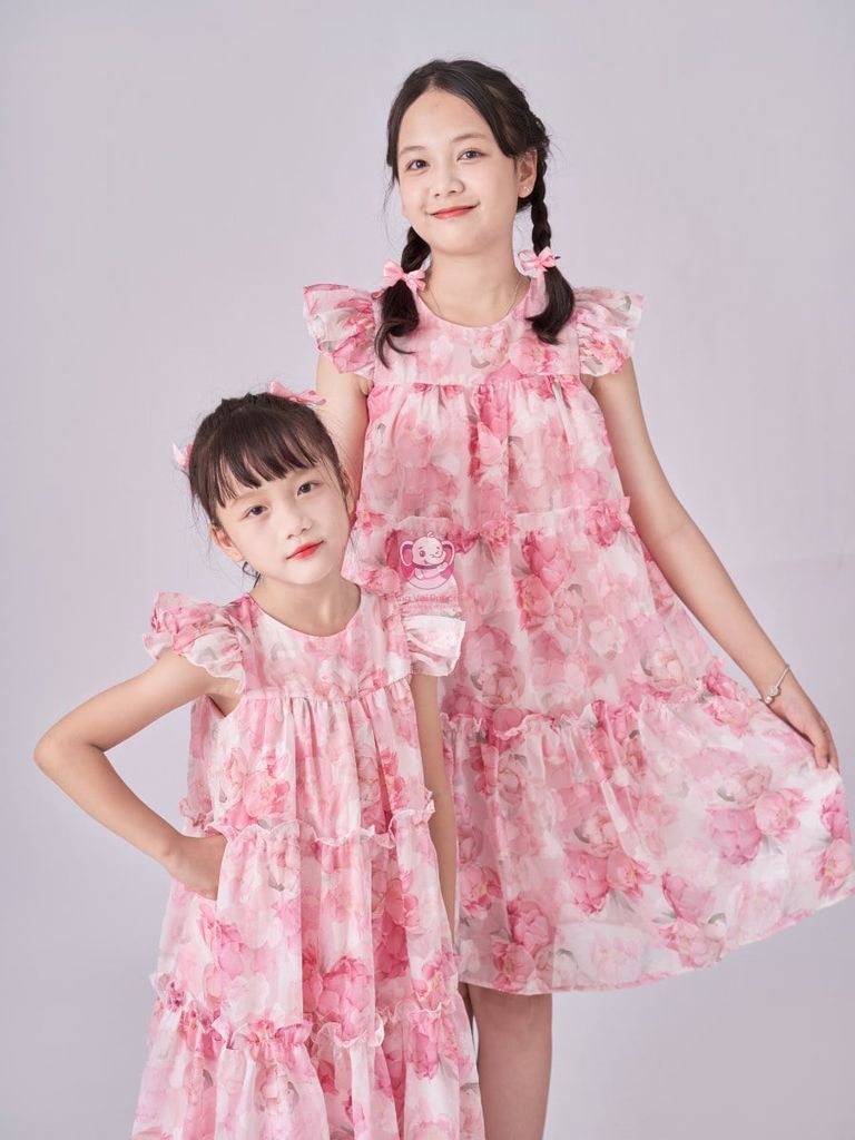 Váy voan ép cánh tiên, mềm mại, mặc ở nhà cho bé từ 7 tới 42kg - Tiệm May Mẹ Voi Xinh