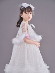 Set váy công chúa trắng tinh khôi Mimi Dress - Cho bé từ 7kg tới 35kg