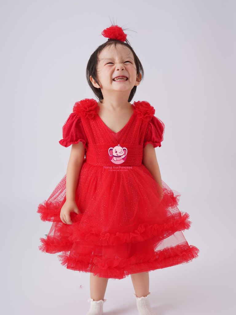 Váy sao nhũ, lung linh, sang trọng, cho bé từ 8kg tới 35kg