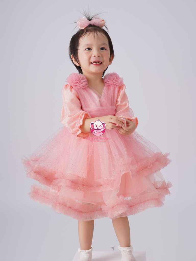 Váy sao nhũ, lung linh, sang trọng, cho bé từ 8kg tới 35kg