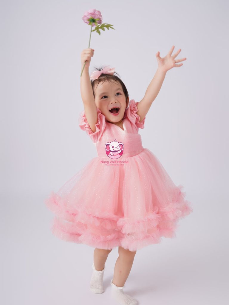 Váy sao nhũ, lung linh, sang trọng, cho bé từ 8kg tới 35kg