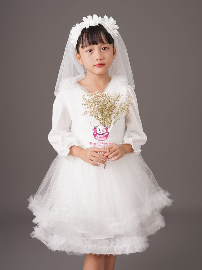 Váy sao nhũ, lung linh, sang trọng, cho bé từ 8kg tới 35kg