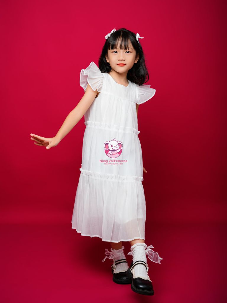 Váy voan xốp cánh tiên, mềm mại cho bé từ 7 tới 42kg - Tiệm May Mẹ Voi Xinh