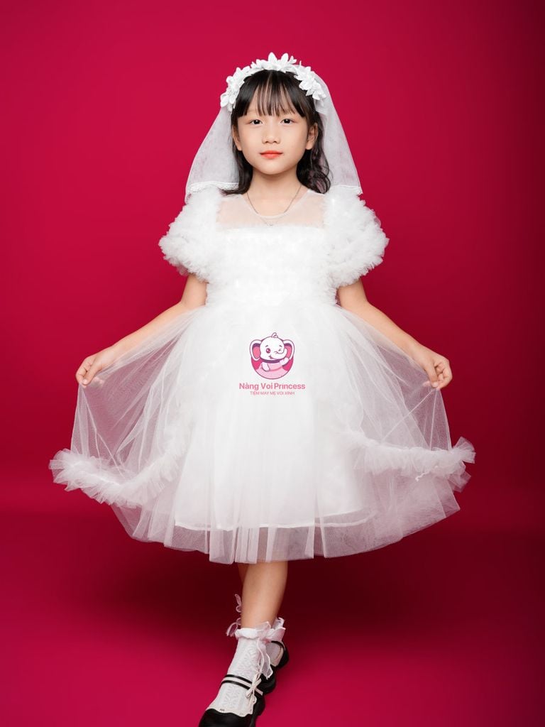 Váy công chúa thiên nga, siêu dễ thương, bồng bềnh cho bé từ 7kg tới 35kg