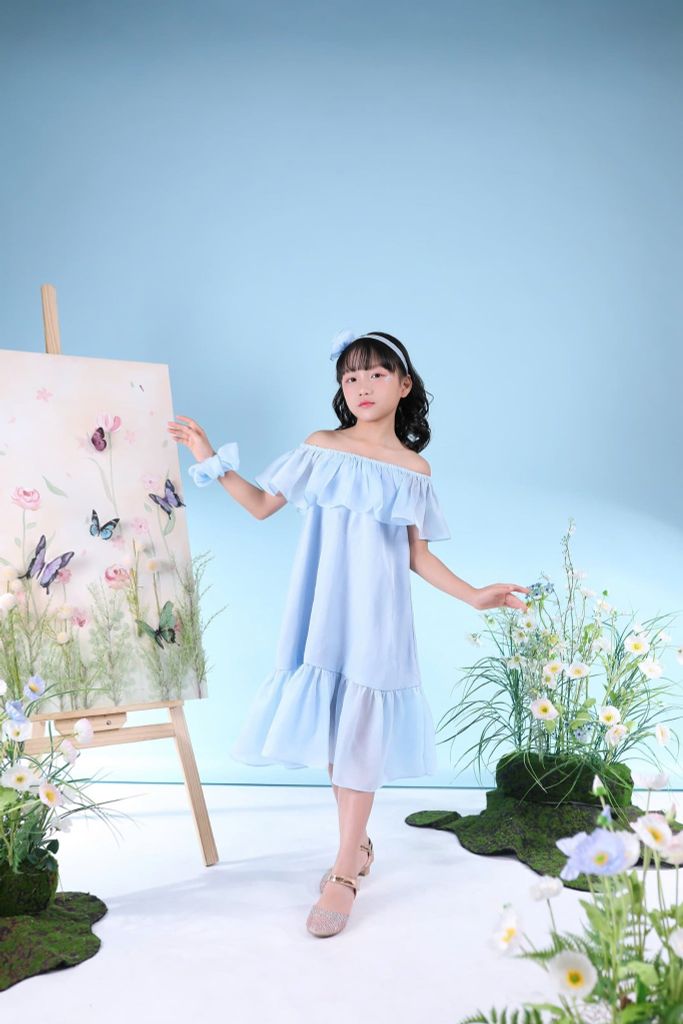 Váy tơ óng mẹ và bé Nàng Hạ - Thiết kế cao cấp