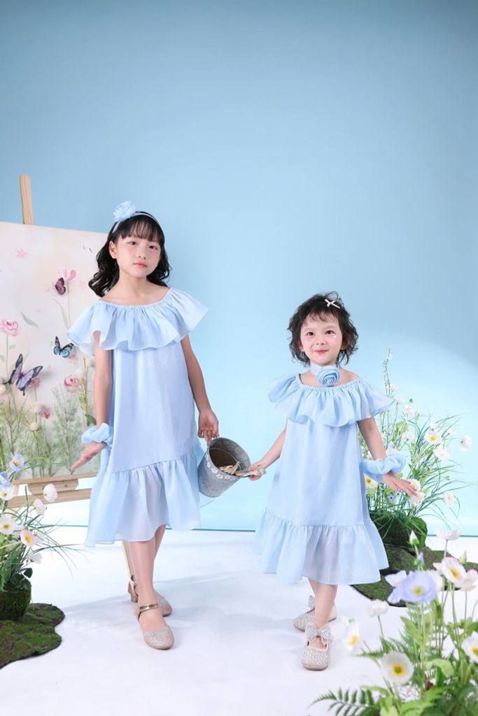 Váy tơ óng mẹ và bé Nàng Hạ - Thiết kế cao cấp