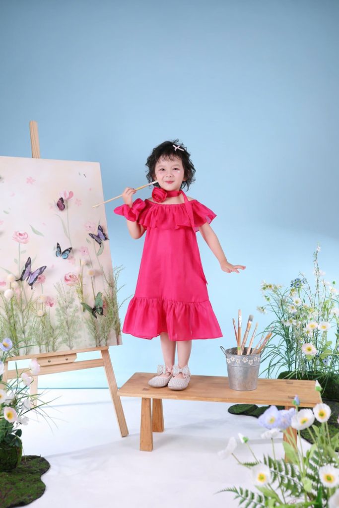 Váy tơ óng mẹ và bé Nàng Hạ - Thiết kế cao cấp