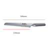  Dao bếp Nhật cao cấp Global G9 Break Knife - Dao thái lát bánh mì (220mm) 