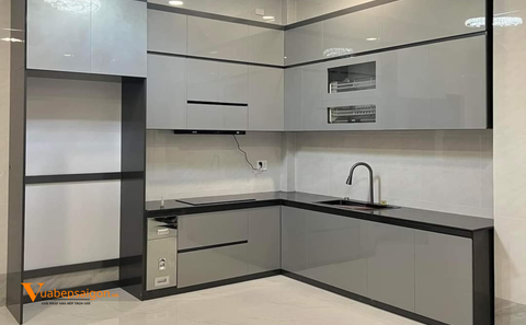 Tủ bếp nhựa đặc PVC phủ Acrylic