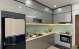 Tủ bếp nhựa đặc PVC phủ Acrylic