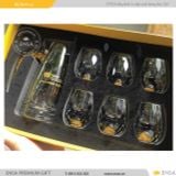  BỘ BÌNH LY MẠ VÀNG THỦY TINH 01 (YTEETH) 