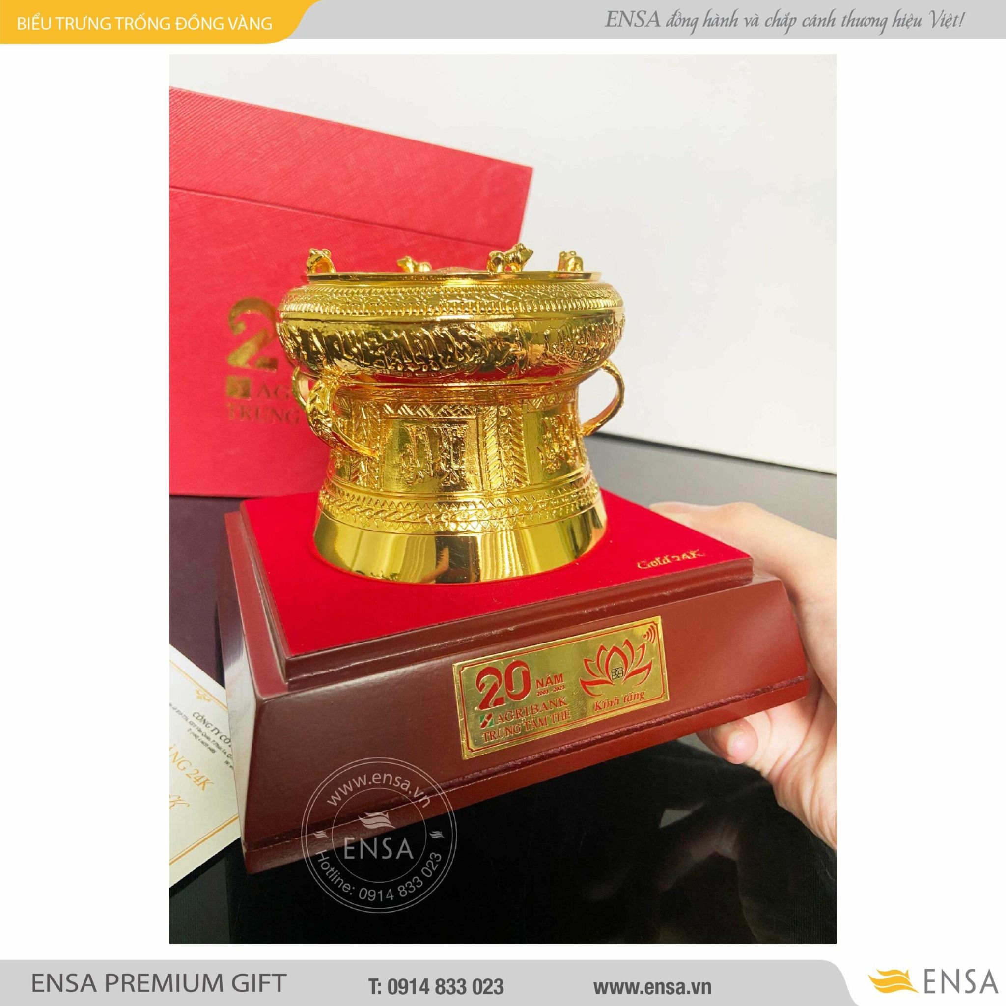  TRỐNG ĐỒNG MẠ VÀNG 01 (TRUNG TÂM THẺ AGRIBANK) 