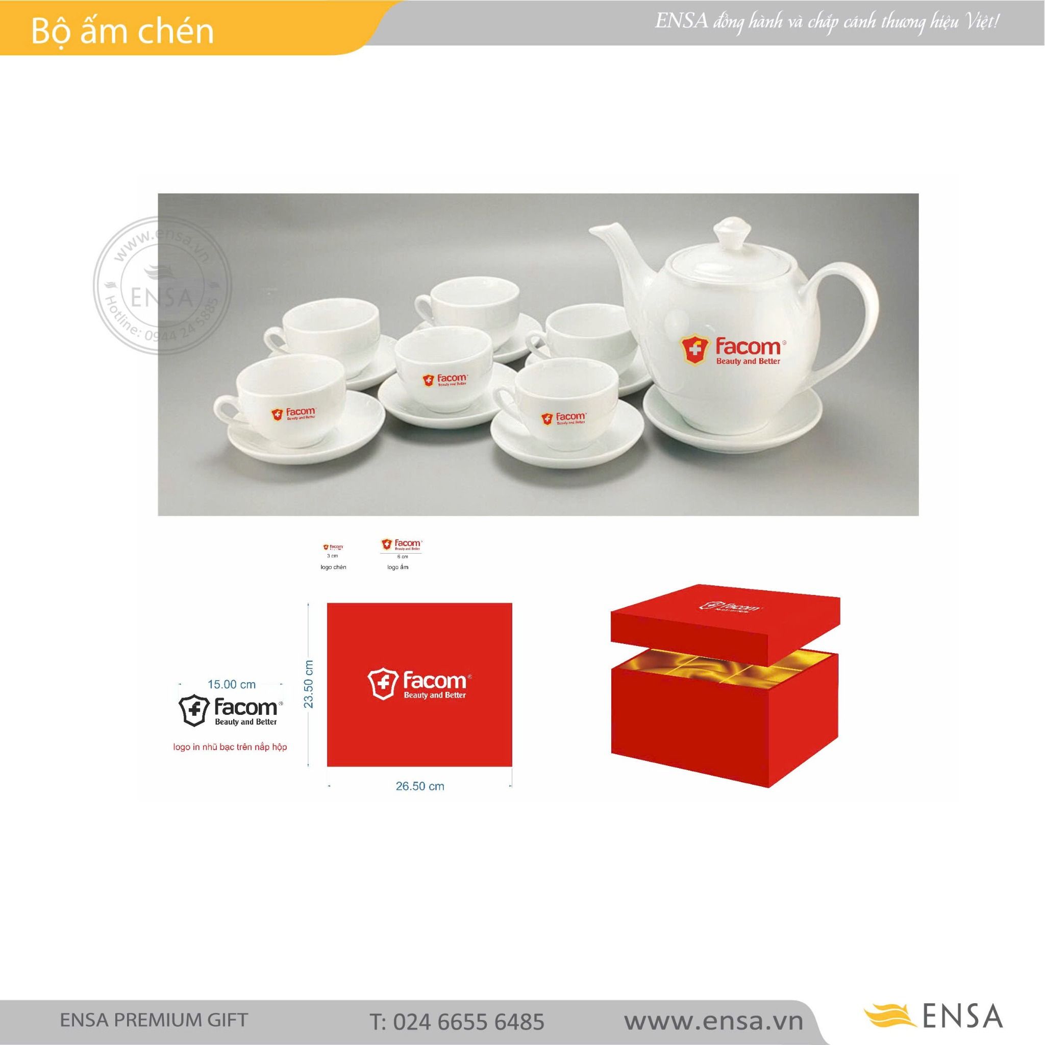  BỘ ẤM CHÉN 07 (FACOM) 