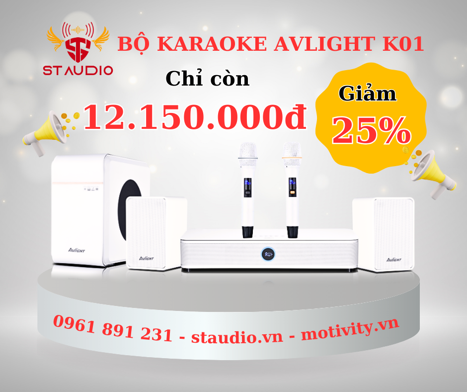 Dàn Karaoke Gia Đình Avlight Màu Đen K01
