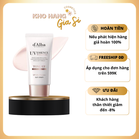 Kem Chống Nắng d'Alba Waterfull Tone-Up Sun Cream SPF50+PA++++ ( hồng)