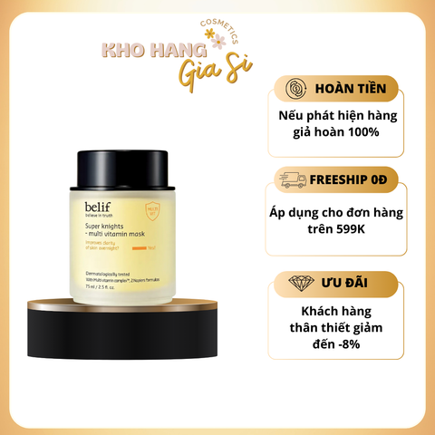 Mặt Nạ Ngủ Dưỡng Sáng Da Belif Super Knight Multi Vitamin Mask 75Ml