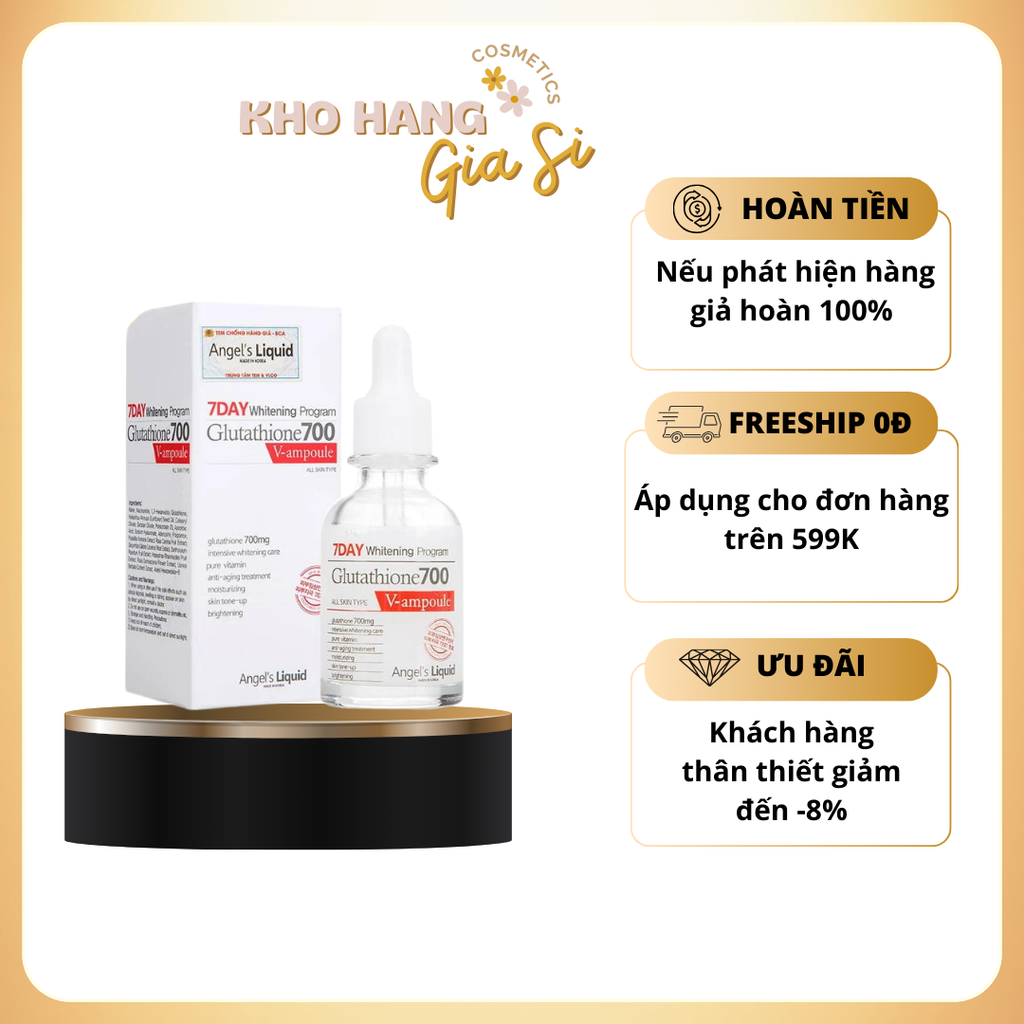glutathione 700 serum Tinh Chất Serum Dưỡng Trắng Da Angel's Liquid 7 Day Glutathione 700  V-ampleTinh Chất Serum Dưỡng Trắng Da Angel's Liquid 7 Day Glutathione 700  V- – Kho Hàng Giá Sỉ