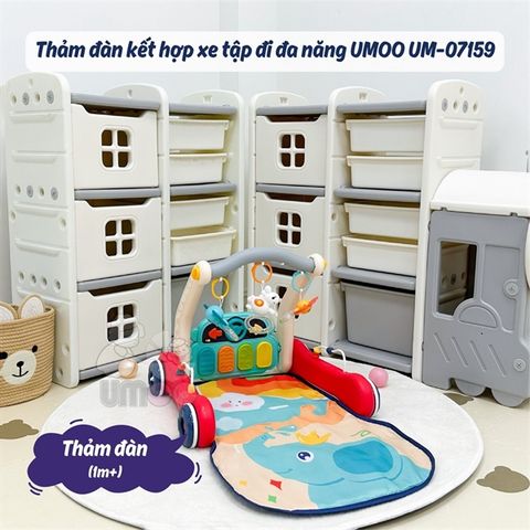Thảm đàn kết hợp xe tập đi đa năng 07159 Umoo
