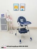 Ghế ăn dặm Umoo có bánh gấp gọn ngả lưng họa tiết