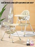 Ghế ăn dặm Umoo có bánh gấp gọn ngả lưng 05145