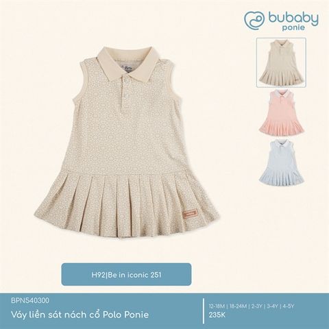 Váy liền sát nách cổ Polo Ponie Bubaby BPN540300.03YD28