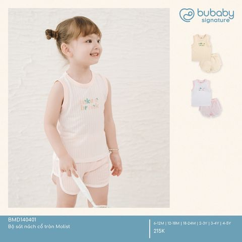 Bộ sát nách cổ tròn Molist Bubaby BMD140401.03YK56
