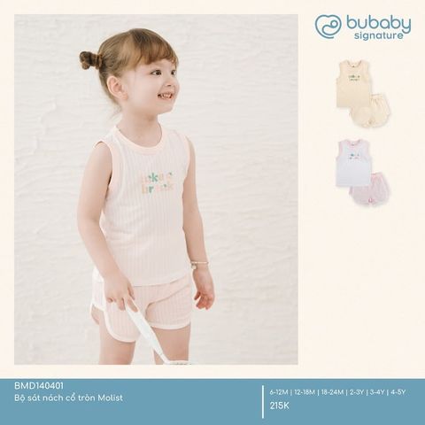 Bộ sát nách cổ tròn Molist Bubaby BMD140401.03YK56
