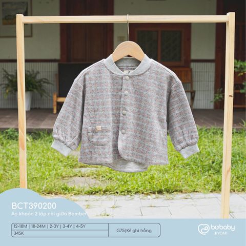 Áo khoác 2 lớp cài giữa Bomber Bubaby BCT390200.18MH22
